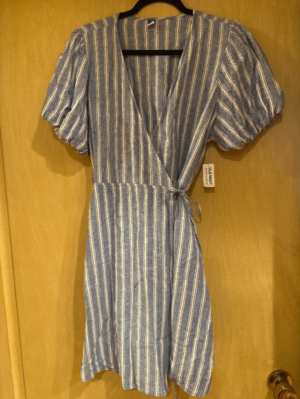 Striped wrap dress